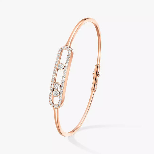 [Vicky]Move Pavé Diamond Bangle Bracelet M