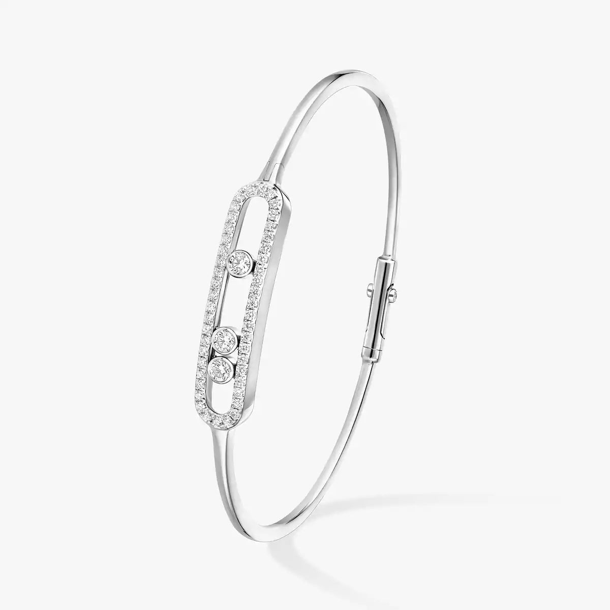 [Vicky]Move Pavé Diamond Bangle Bracelet M