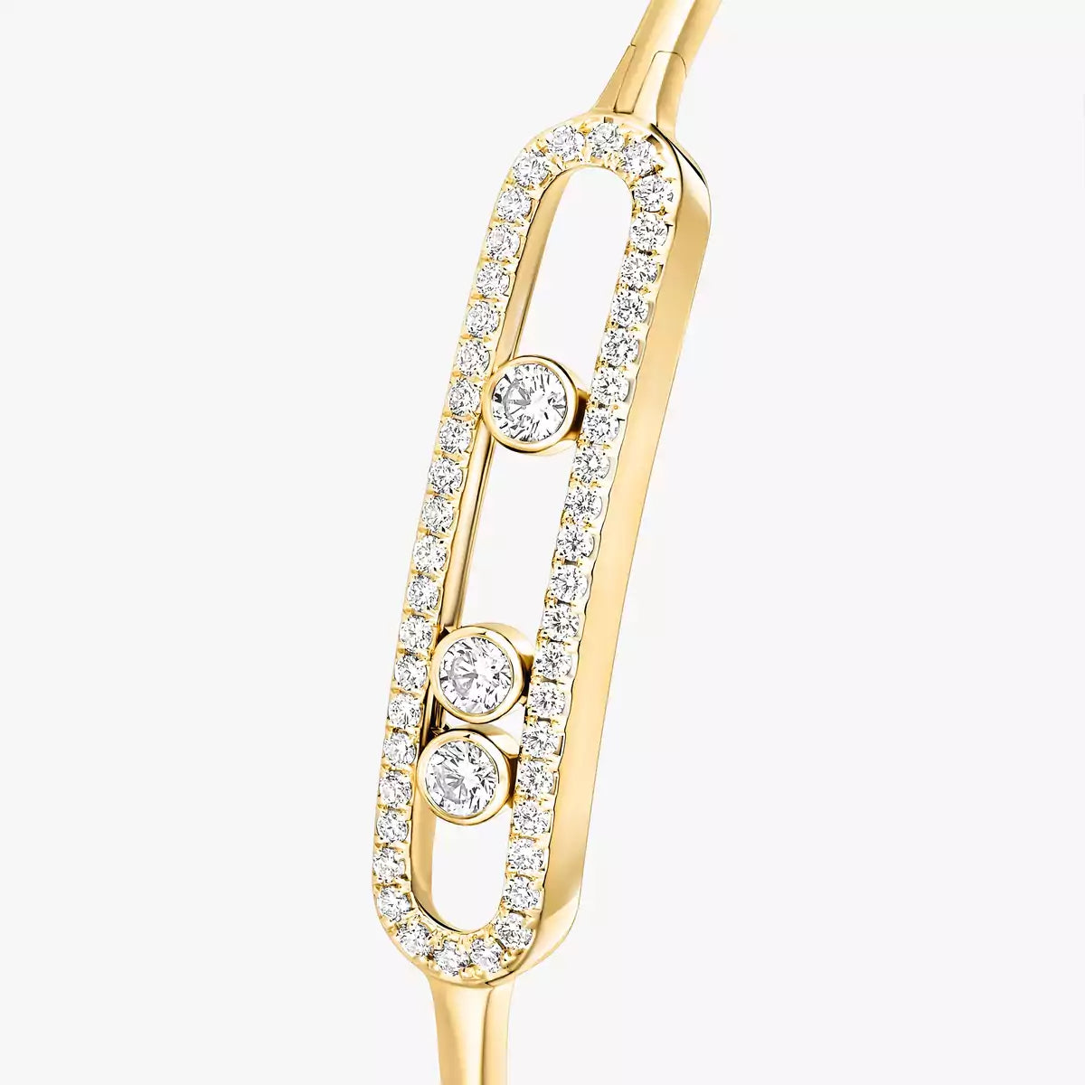 [Vicky]Move Pavé Diamond Bangle Bracelet M