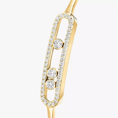 [Vicky]Move Pavé Diamond Bangle Bracelet M