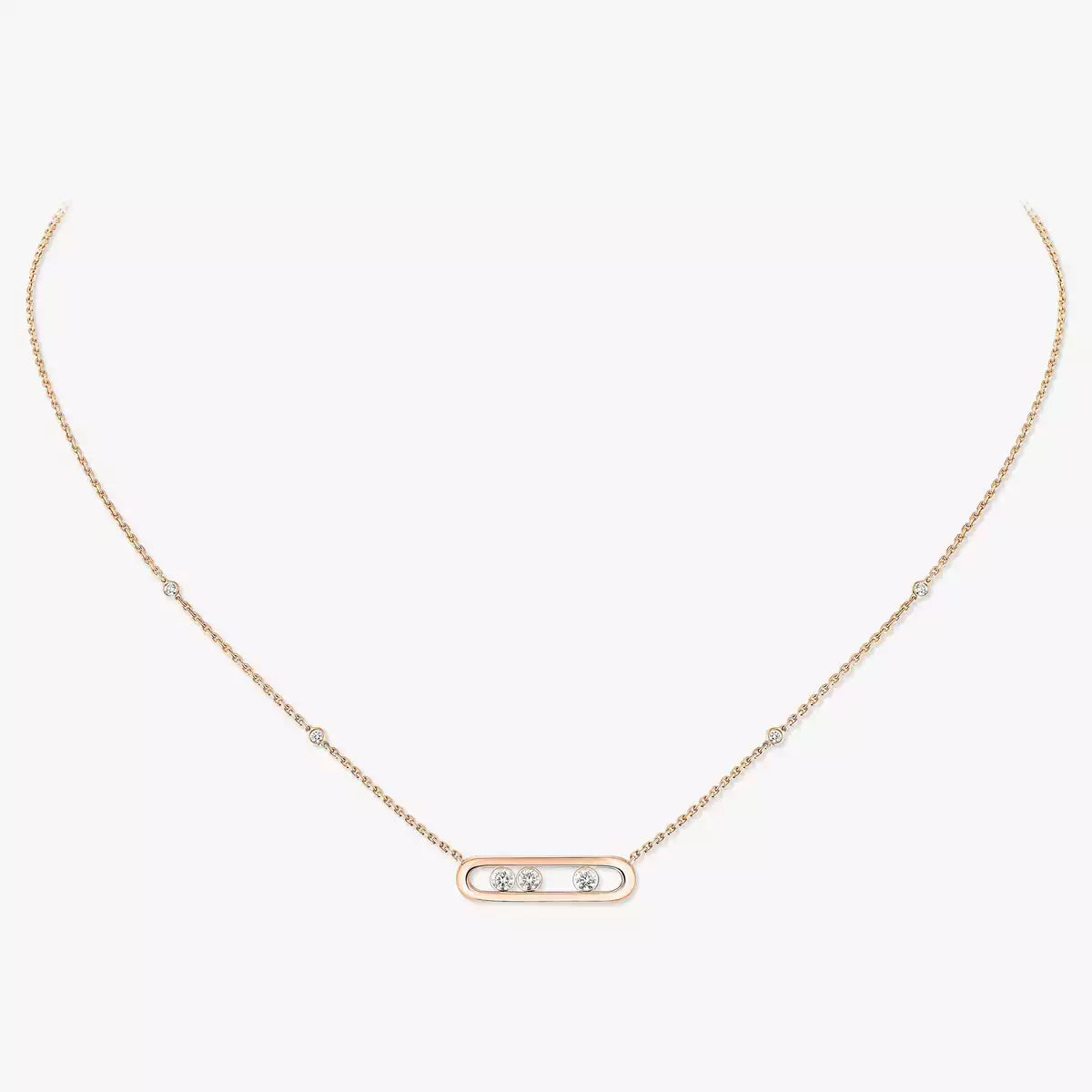 [Vicky] Baby Move Gold Diamond Necklace