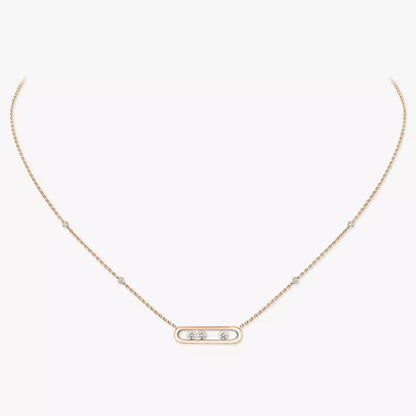[Vicky] Baby Move Gold Diamond Necklace