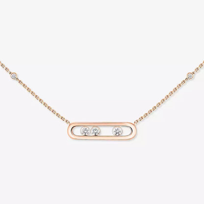 [Vicky] Baby Move Gold Diamond Necklace