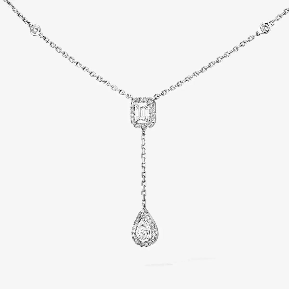 [Vicky]Gold Diamond Tie Necklace
