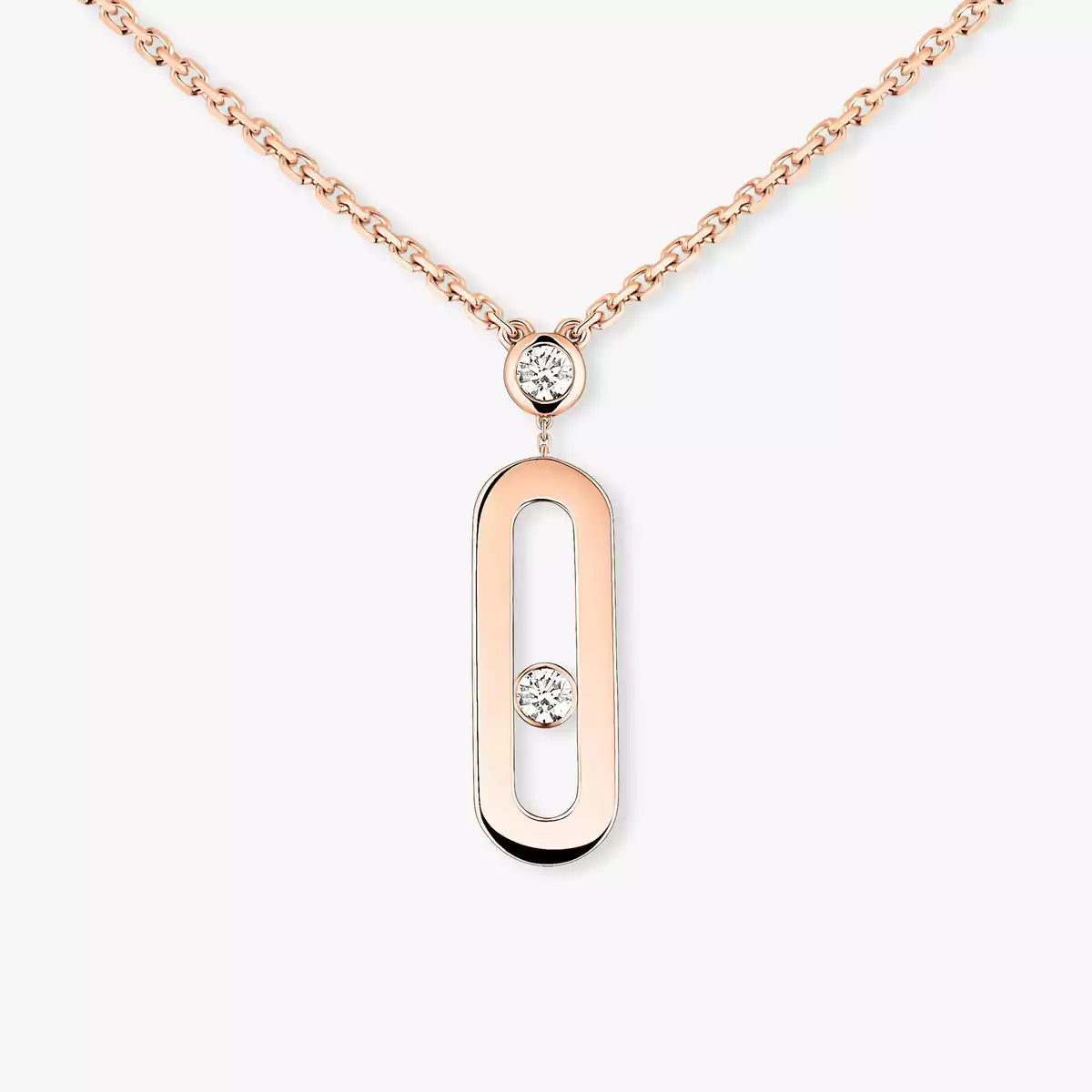 [Vicky] Move Uno Gold Diamond Long Necklace