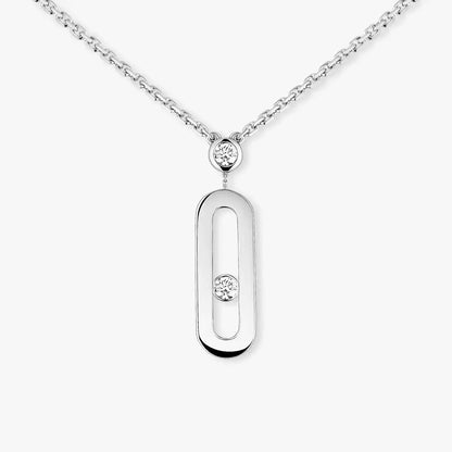 [Vicky] Move Uno Gold Diamond Long Necklace