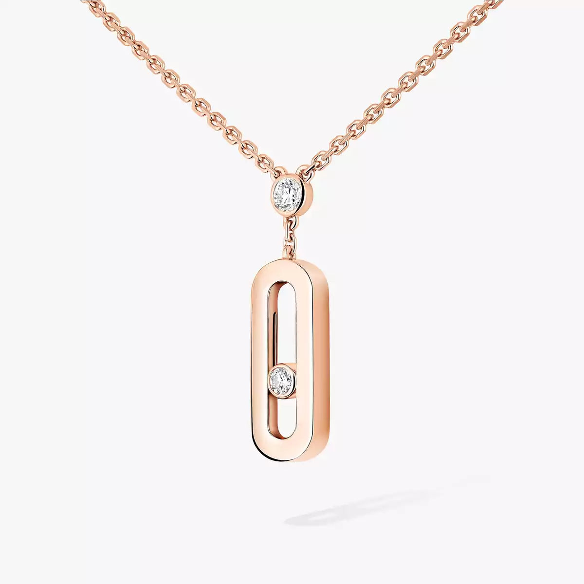 [Vicky] Move Uno Gold Diamond Long Necklace