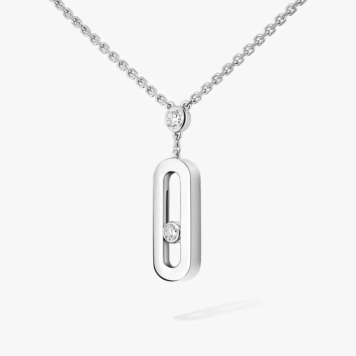 [Vicky] Move Uno Gold Diamond Long Necklace