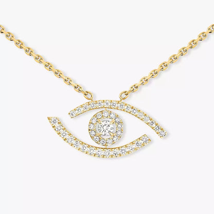 [Vicky]Pave_ Diamond Necklace Lucky Eye