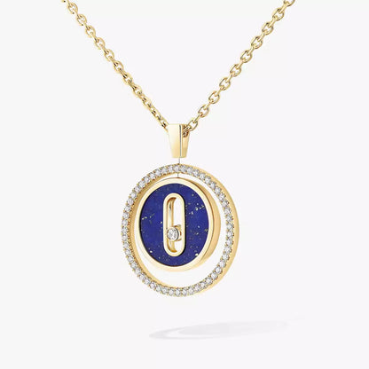 [Vicky]Lucky Move Diamond Necklace in Rose Gold and White Mother-of-Pearl