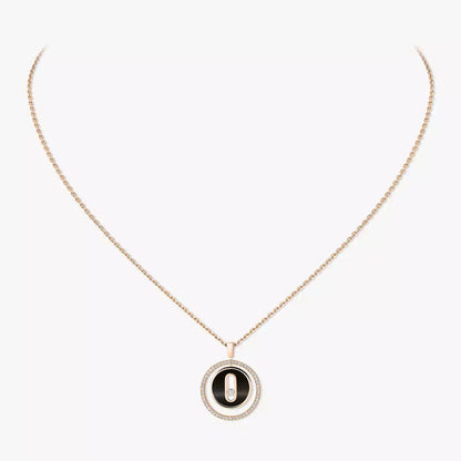 [Vicky]Lucky Move Diamond Necklace in Rose Gold and White Mother-of-Pearl