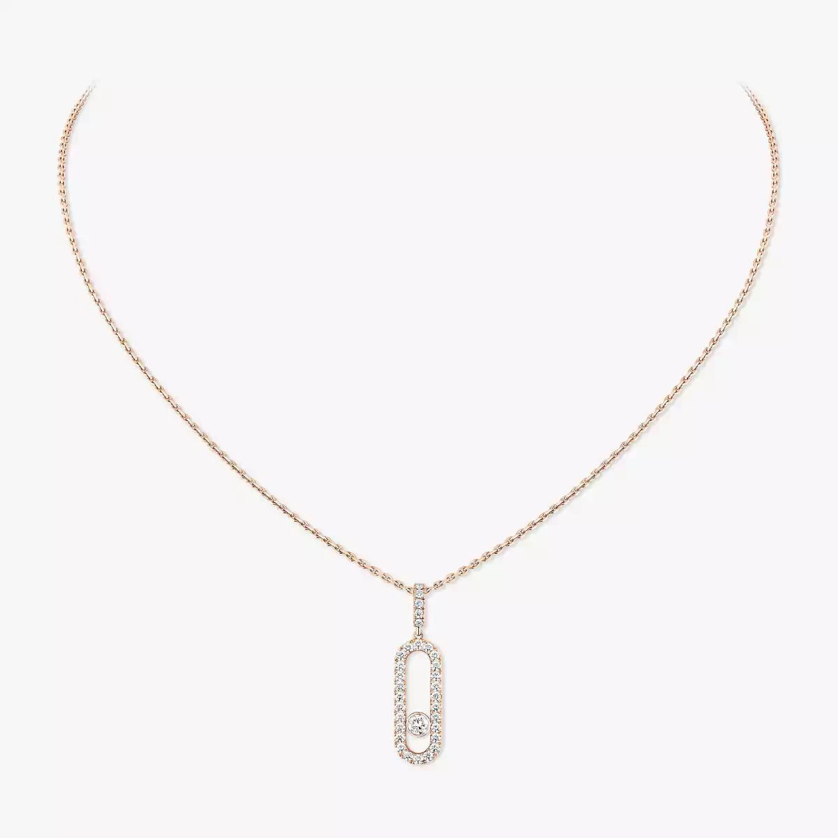 [Vicky]Move Uno Diamond Necklace in Rose Gold