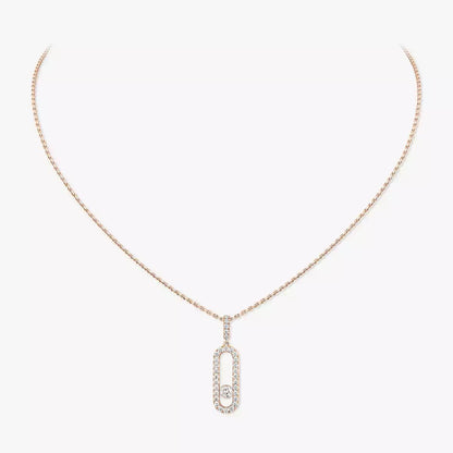 [Vicky]Move Uno Diamond Necklace in Rose Gold