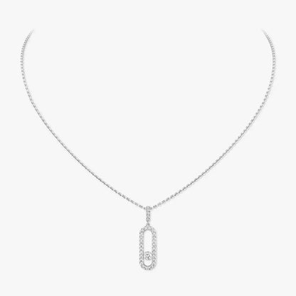 [Vicky]Move Uno Diamond Necklace in Rose Gold