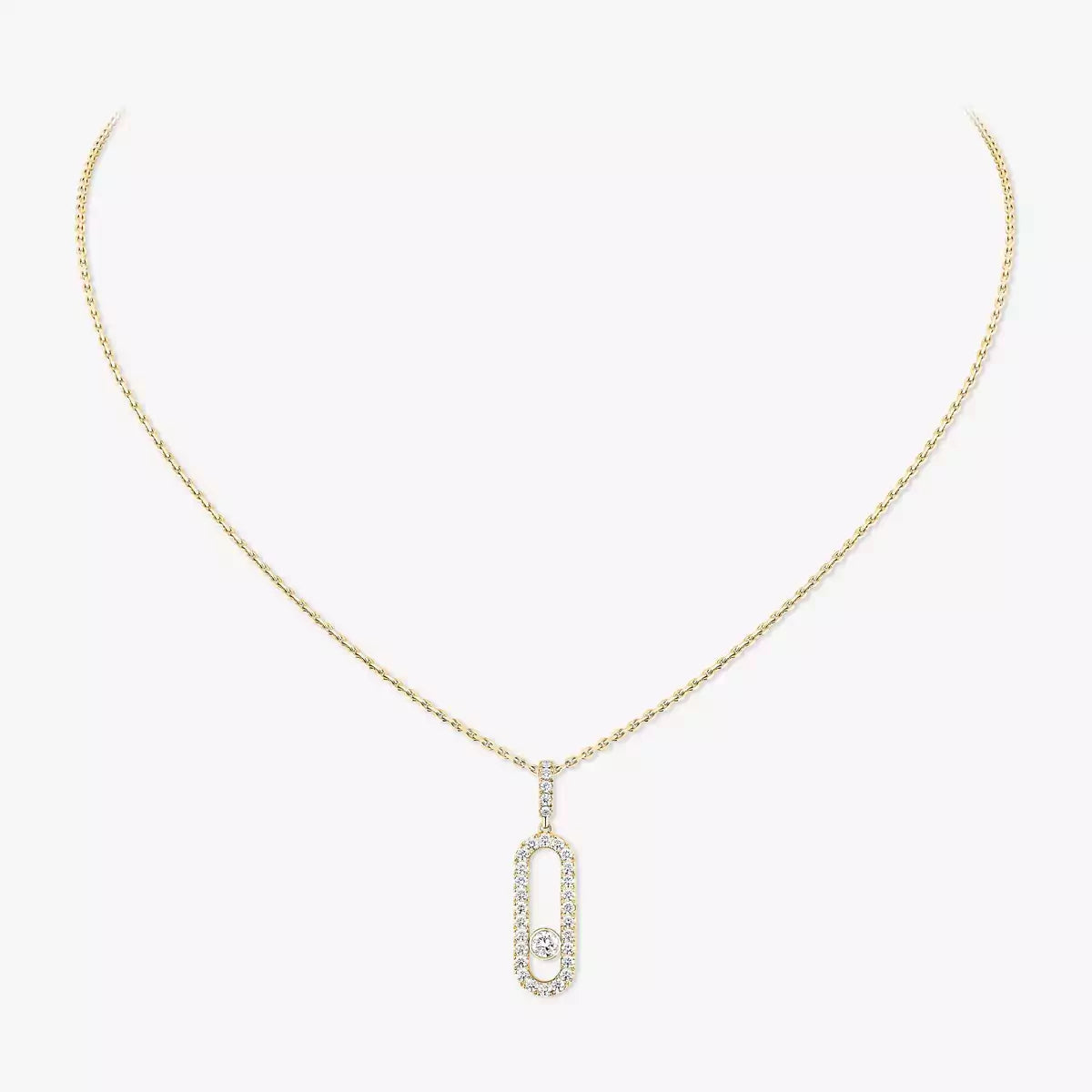 [Vicky]Move Uno Diamond Necklace in Rose Gold