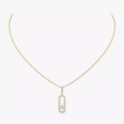 [Vicky]Move Uno Diamond Necklace in Rose Gold