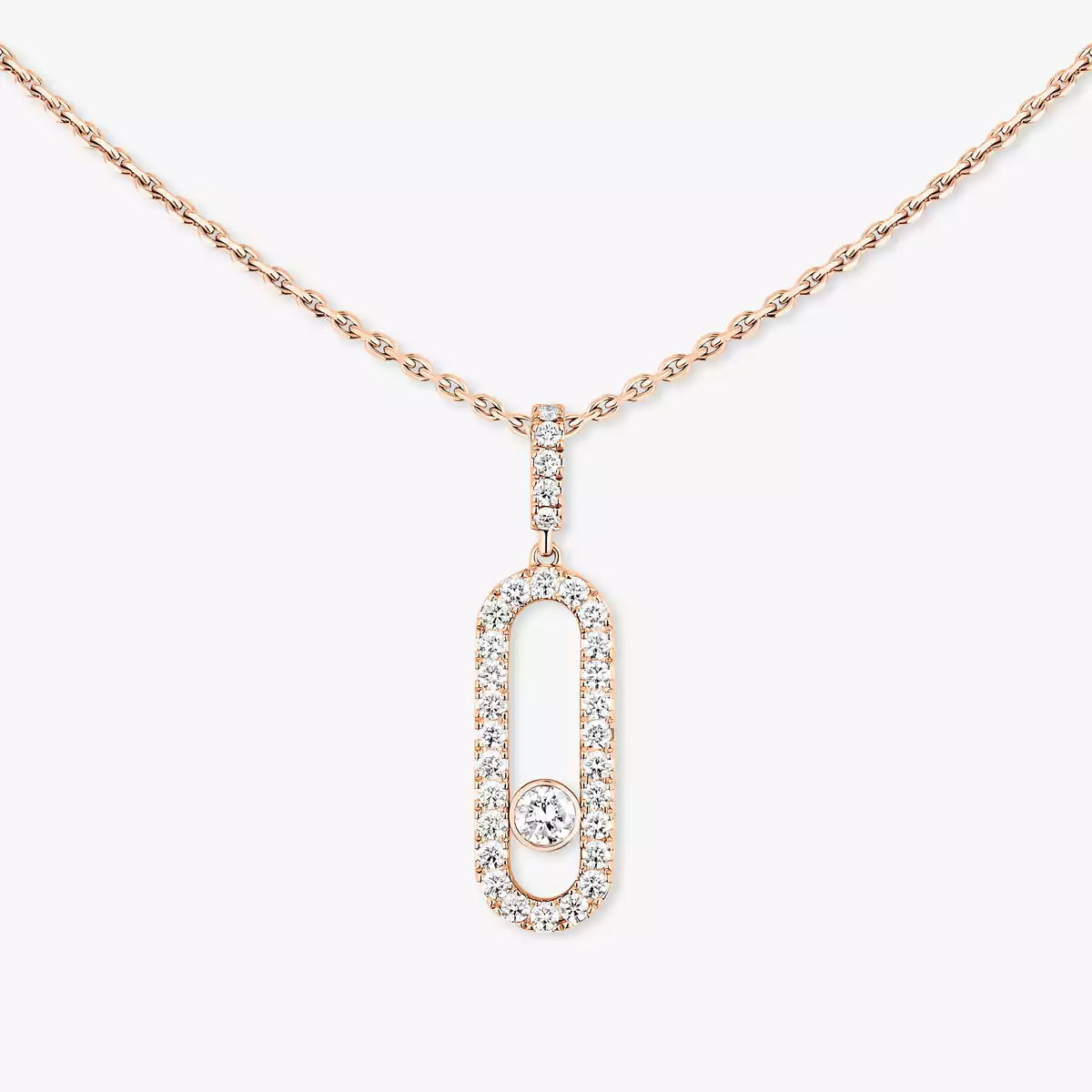 [Vicky]Move Uno Diamond Necklace in Rose Gold