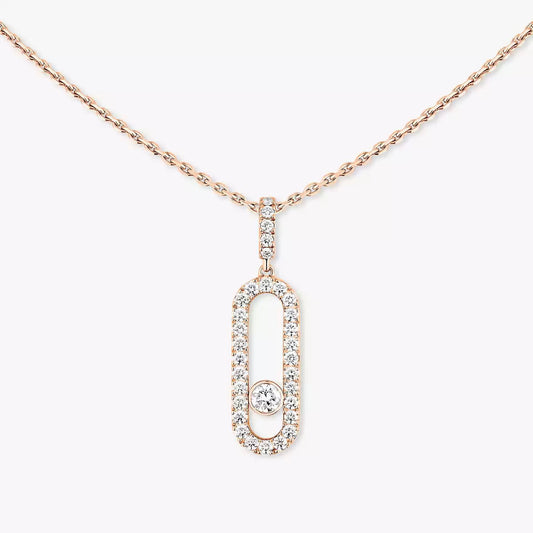 [Vicky]Move Uno Diamond Necklace in Rose Gold