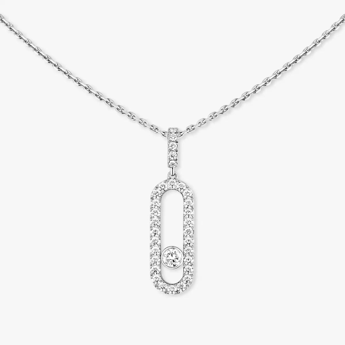 [Vicky]Move Uno Diamond Necklace in Rose Gold
