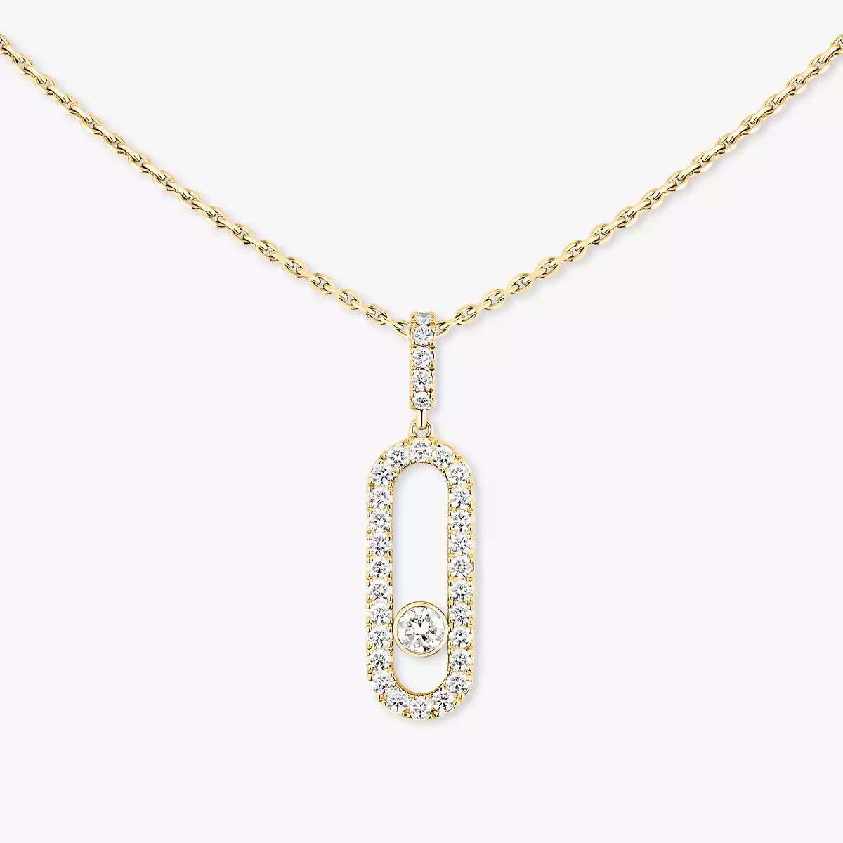 [Vicky]Move Uno Diamond Necklace in Rose Gold