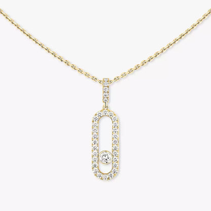 [Vicky]Move Uno Diamond Necklace in Rose Gold