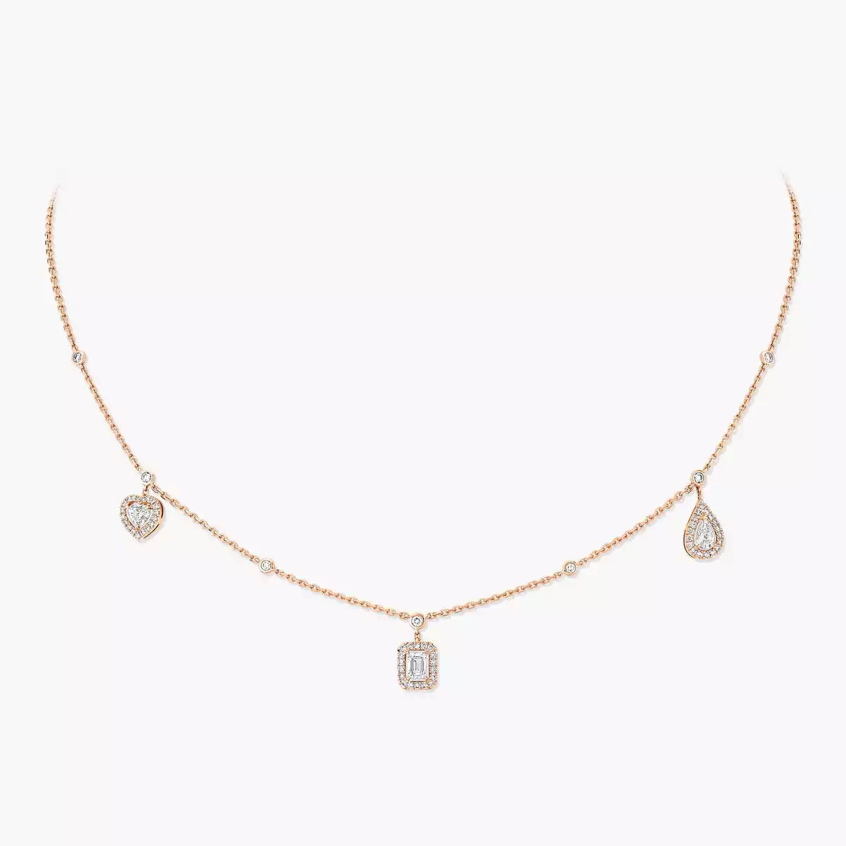[Vicky]My Twin Diamond Necklace in Silver