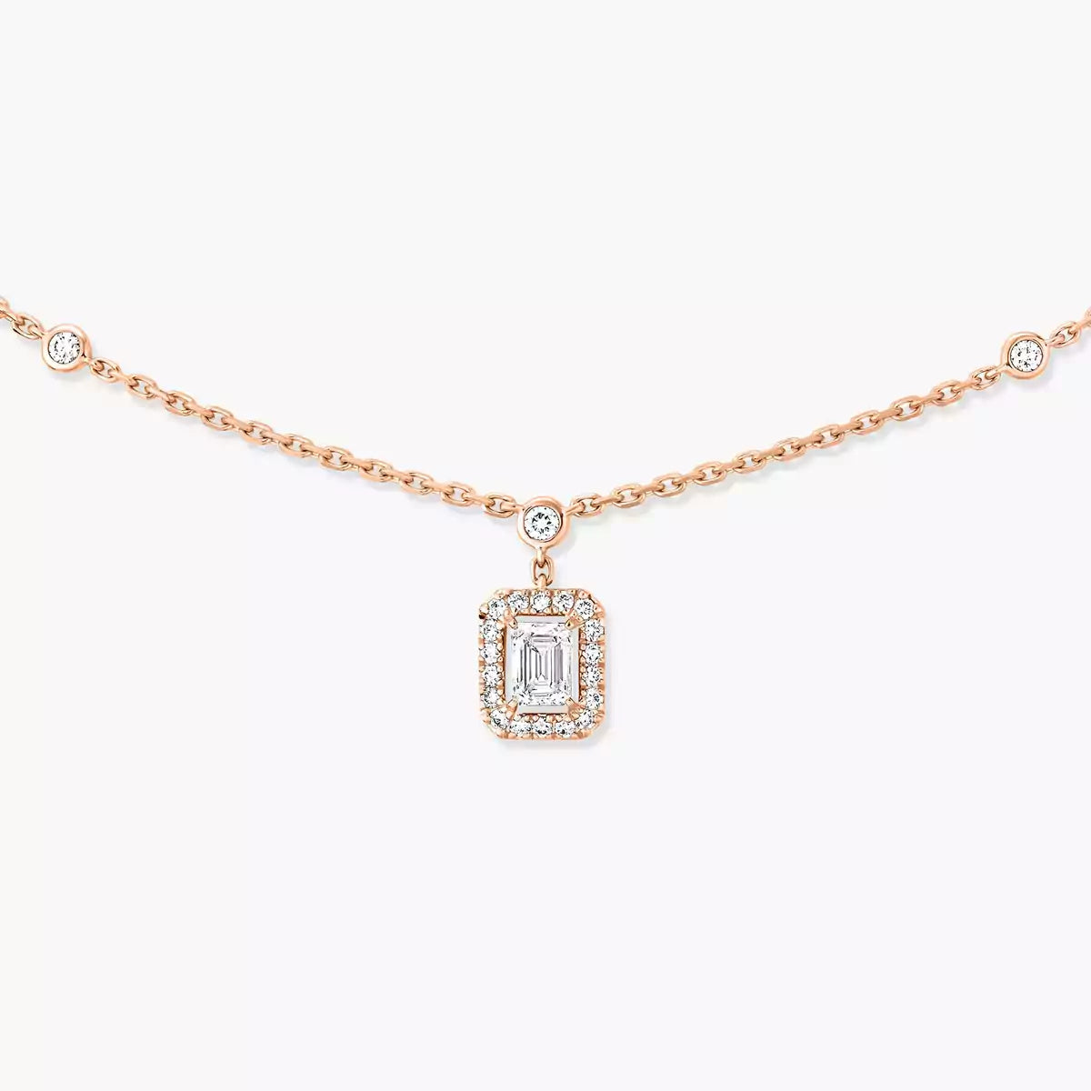 [Vicky]My Twin Diamond Necklace in Silver