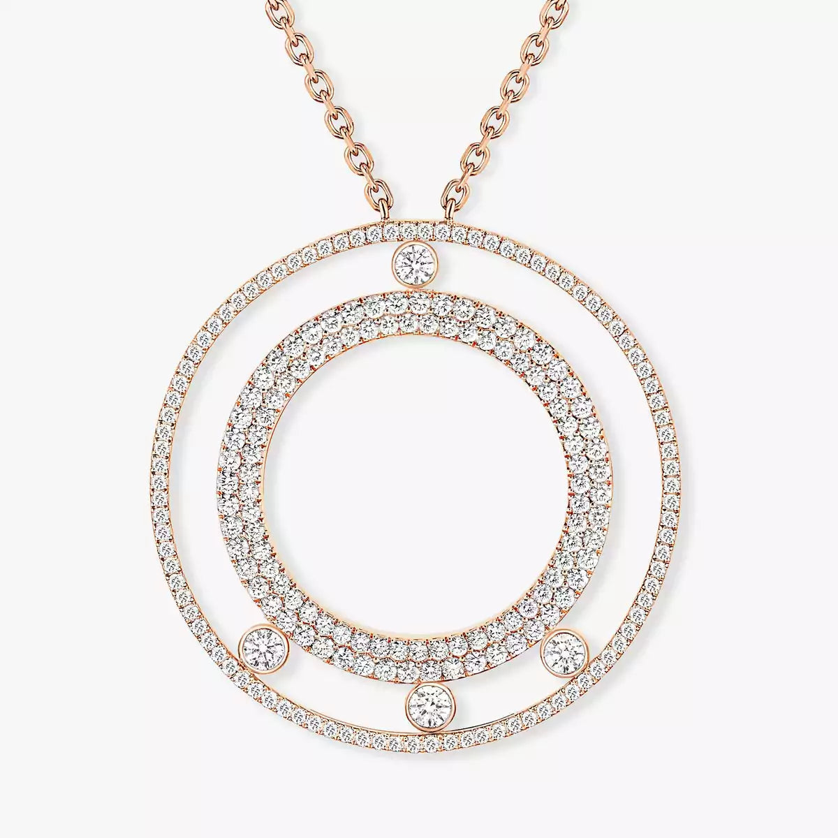 [Vicky]Move Romane Long Pave_-Set Diamond Necklace