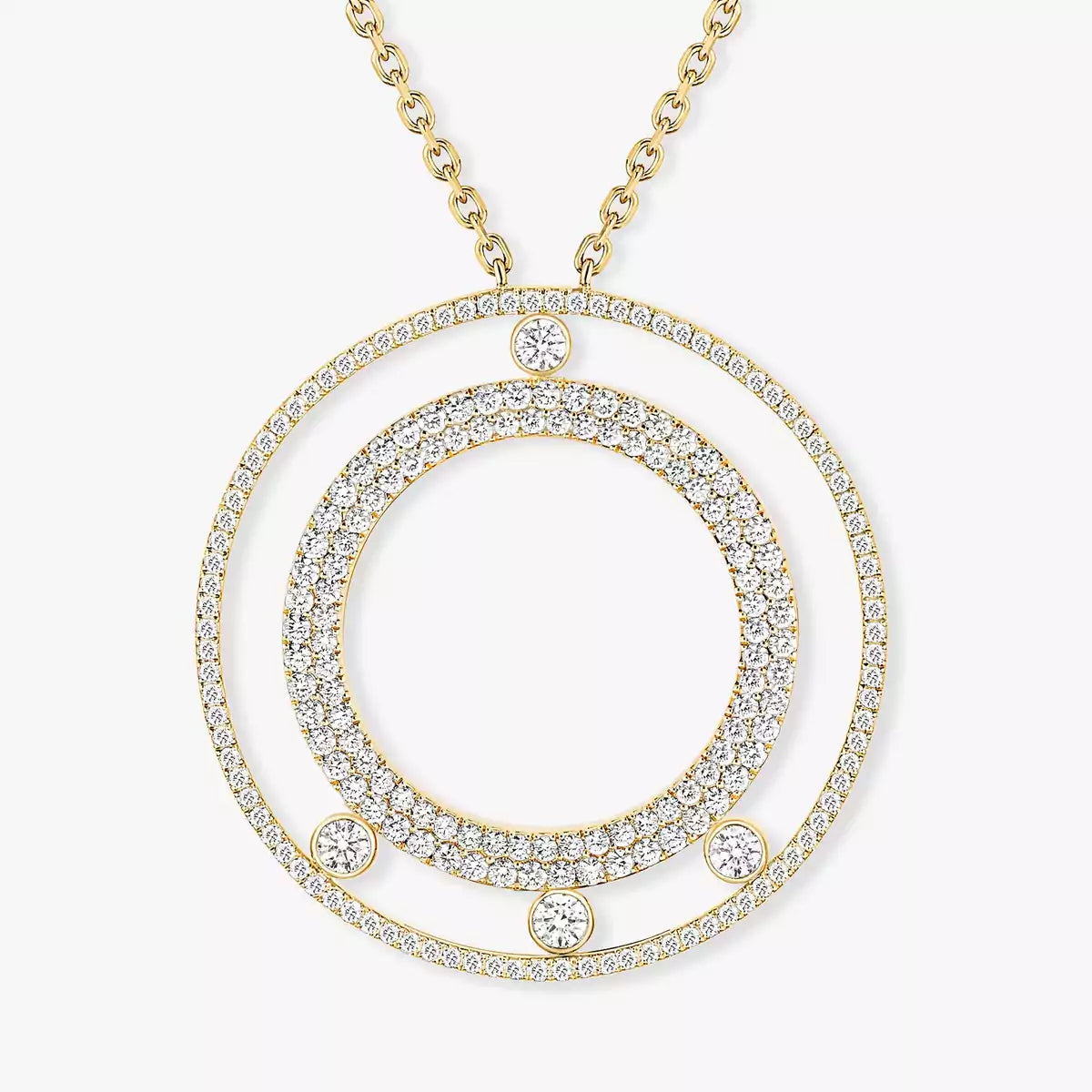 [Vicky]Move Romane Long Pave_-Set Diamond Necklace