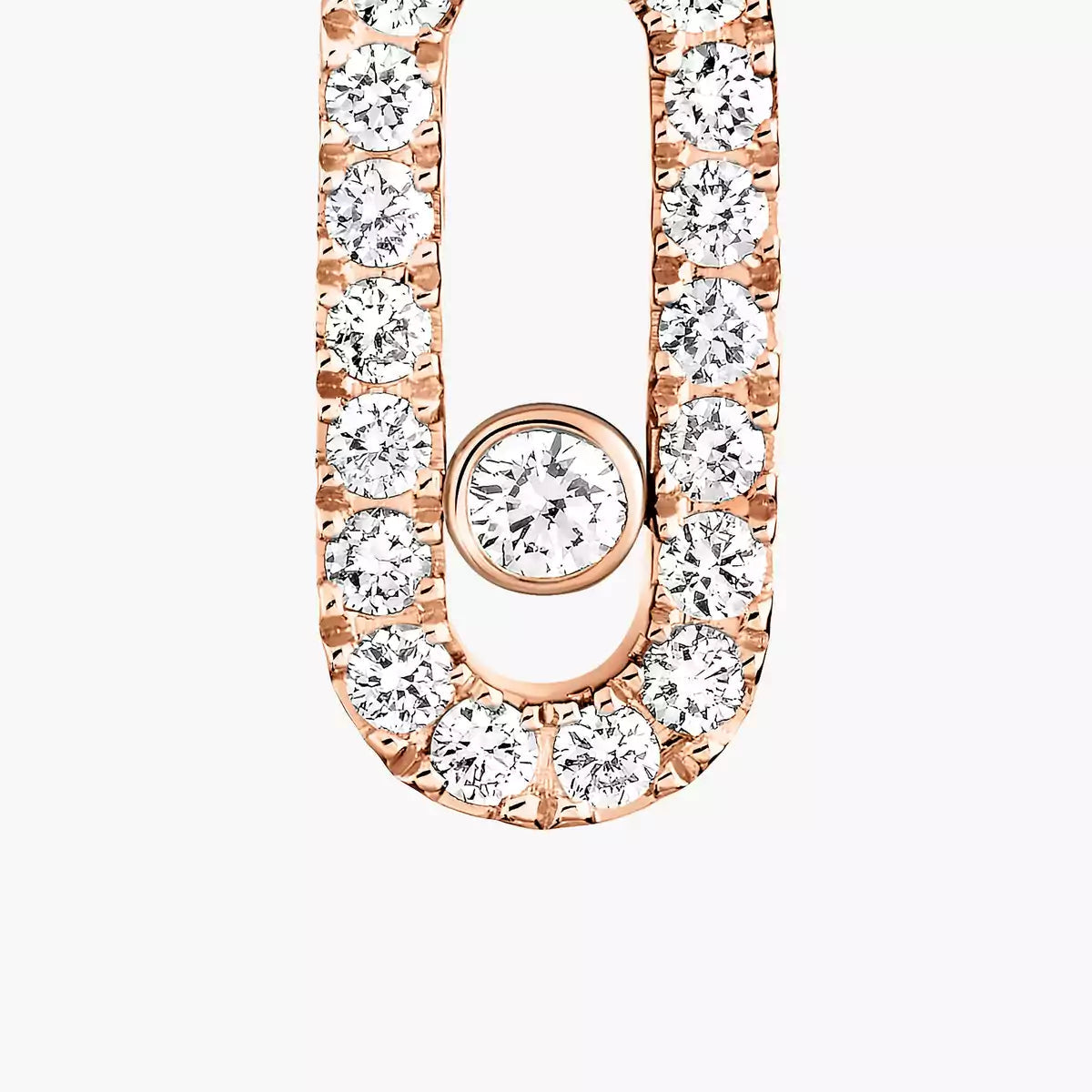 [Vicky]Move Uno Single Diamond Hoop Earring