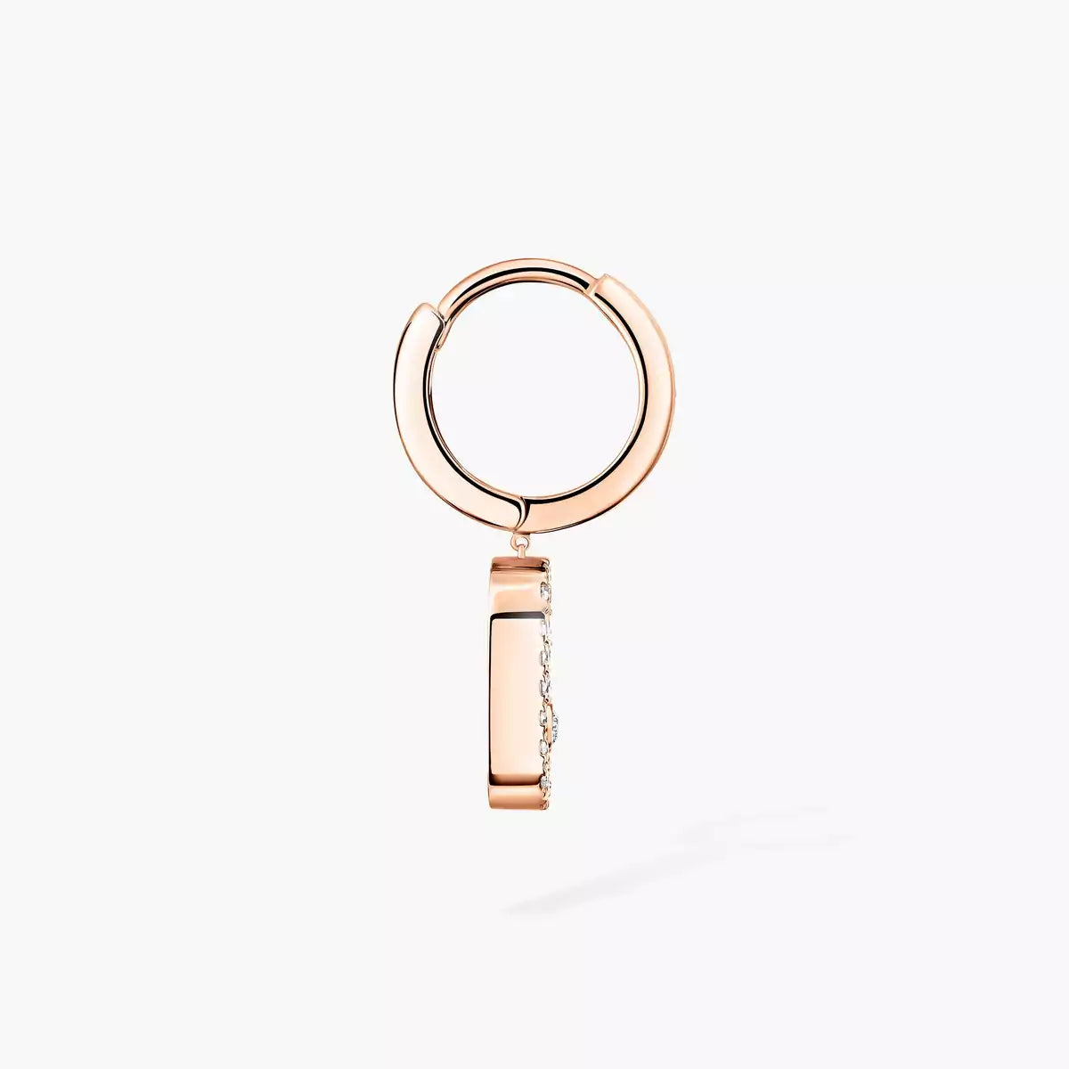 [Vicky]Move Uno Single Diamond Hoop Earring