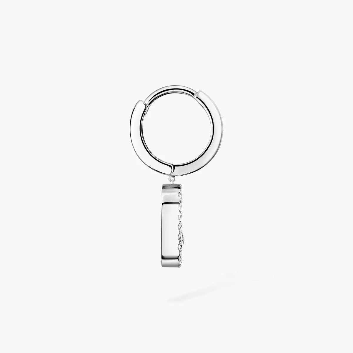 [Vicky]Move Uno Single Diamond Hoop Earring