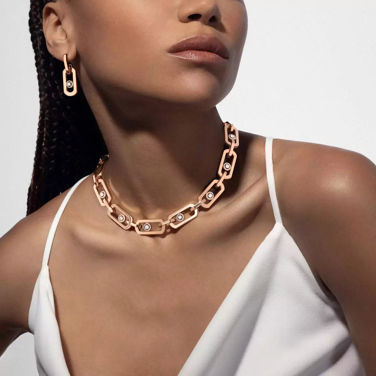 [Vicky]So Move XL Diamond Pendant Earrings
