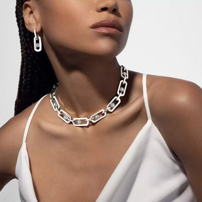 [Vicky]So Move XL Diamond Pendant Earrings