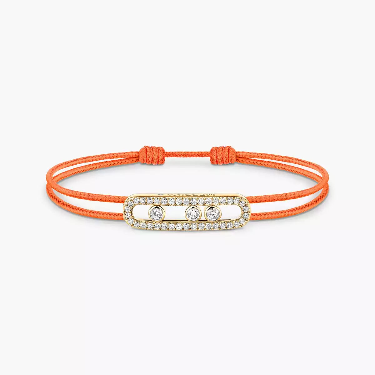 [Vicky]Messika Care(s) pink cord pavé bracelet
