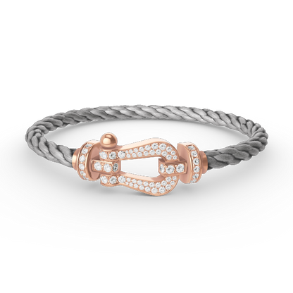 [Vicky]FORCE LARGE HORSESHOE FULL DIAMOND BRACELET ROSE GOLD