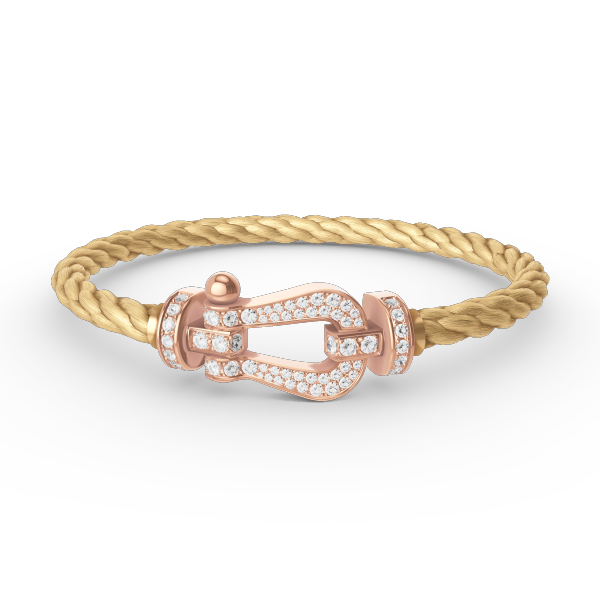[Vicky]FORCE LARGE HORSESHOE FULL DIAMOND BRACELET ROSE GOLD