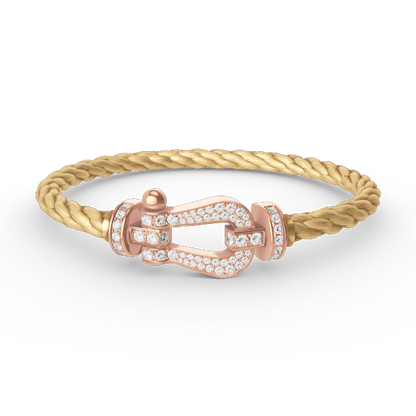 [Vicky]FORCE LARGE HORSESHOE FULL DIAMOND BRACELET ROSE GOLD