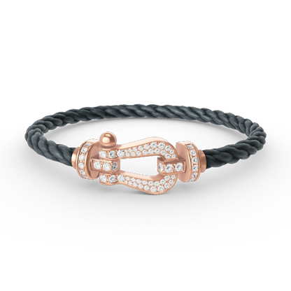 [Vicky]FORCE LARGE HORSESHOE FULL DIAMOND BRACELET ROSE GOLD