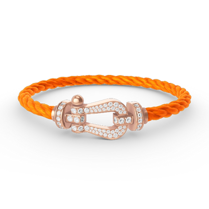 [Vicky]FORCE LARGE HORSESHOE FULL DIAMOND BRACELET ROSE GOLD