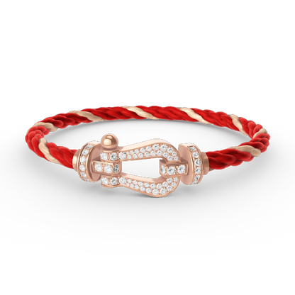 [Vicky]FORCE LARGE HORSESHOE FULL DIAMOND BRACELET ROSE GOLD