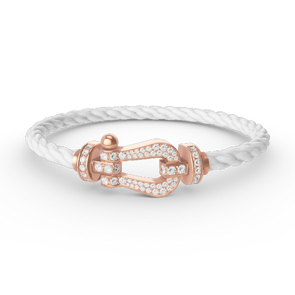 [Vicky]FORCE LARGE HORSESHOE FULL DIAMOND BRACELET ROSE GOLD