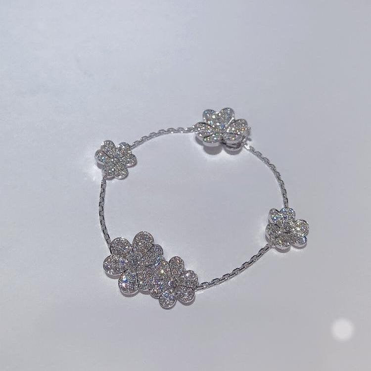 [Vicky]FRIVOLE SILBER 5 BLUMEN ARMBAND