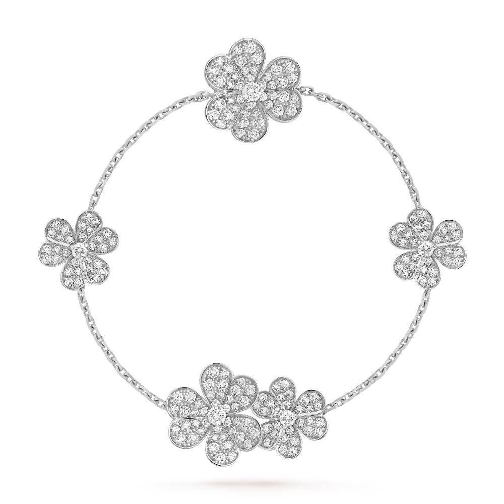 [Vicky]FRIVOLE SILVER 5 FLOWERS BRACELET