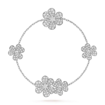 [Vicky]FRIVOLE SILVER 5 FLOWERS BRACELET