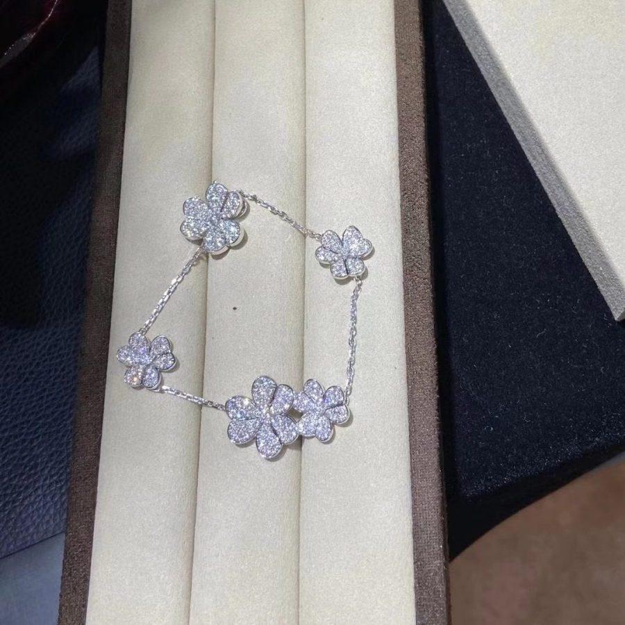 [Vicky]FRIVOLE SILVER 5 FLOWERS BRACELET