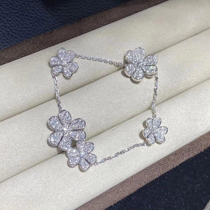 [Vicky]FRIVOLE SILVER 5 FLOWERS BRACELET