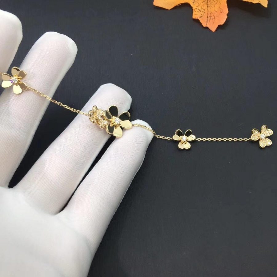 [Vicky]FRIVOLE GOLD 5 FLOWERS BRACELET