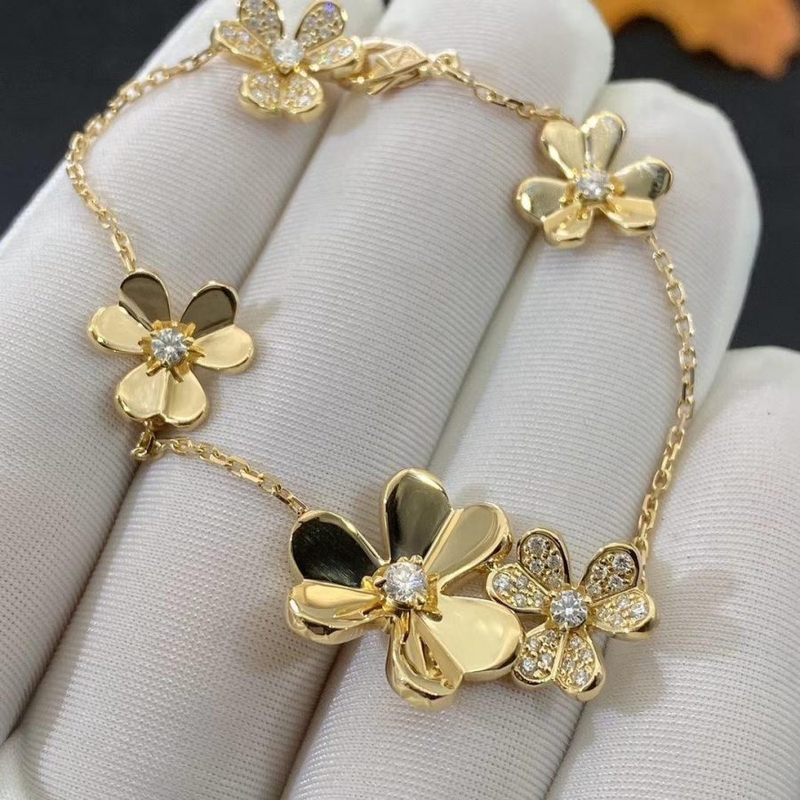 [Vicky]FRIVOLE GOLD 5 BLUMEN ARMBAND