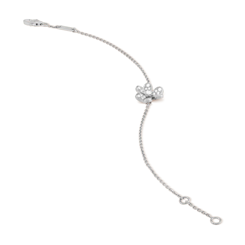 [Vicky]FRIVOLE SILBERNES BLUMEN-DIAMANTARMBAND 